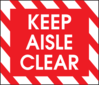 Keep Aisle Clear Clip Art